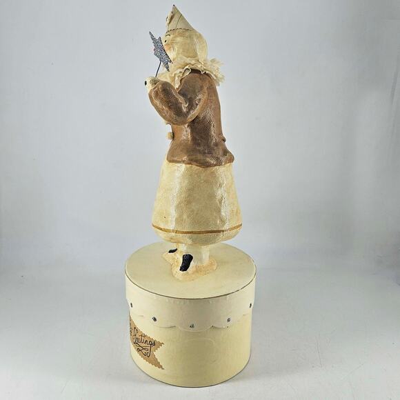 Nicole Sayre Winter Greetings Snowgirl Snoman Vintage 2003 Christmas Box Figure - Picture 2 of 6